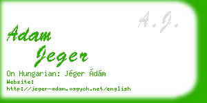 adam jeger business card